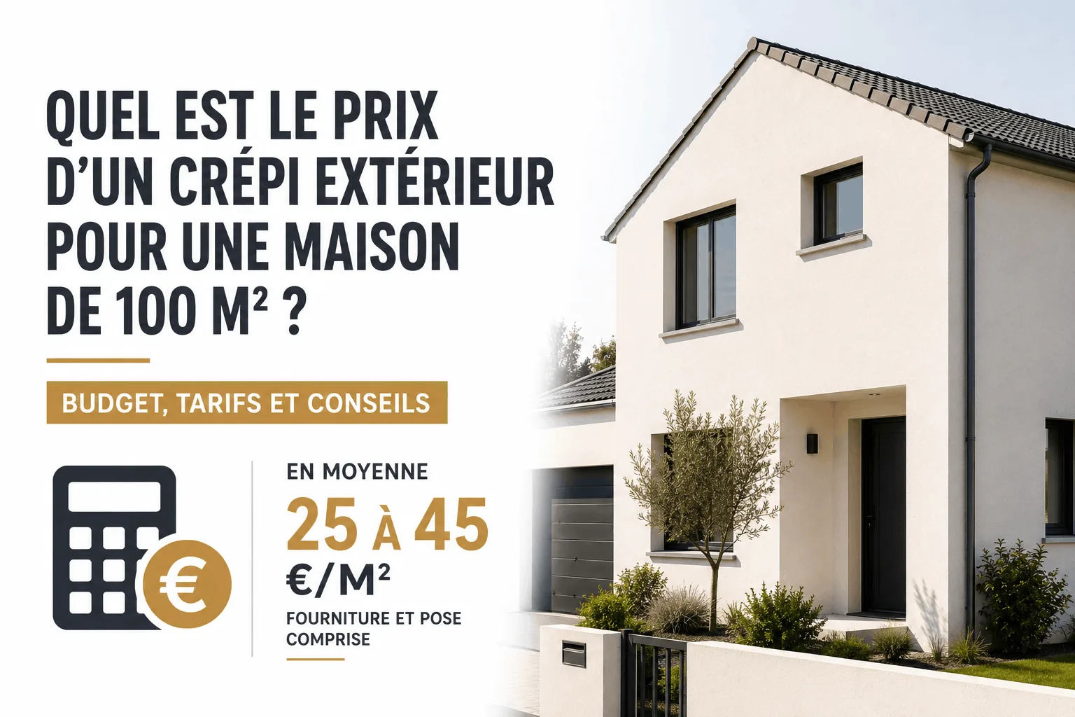 Prix d'un crépi extérieur pour une maison de 100 m² à Rennes